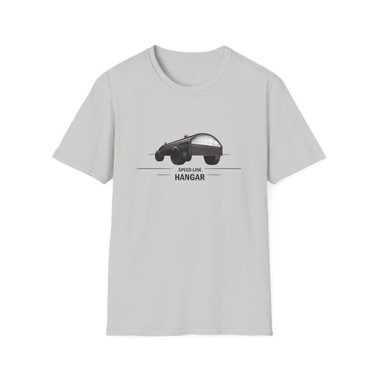 Speed Line Hangar Unisex Softstyle T-Shirt - Retro Automotive Graphic Tee